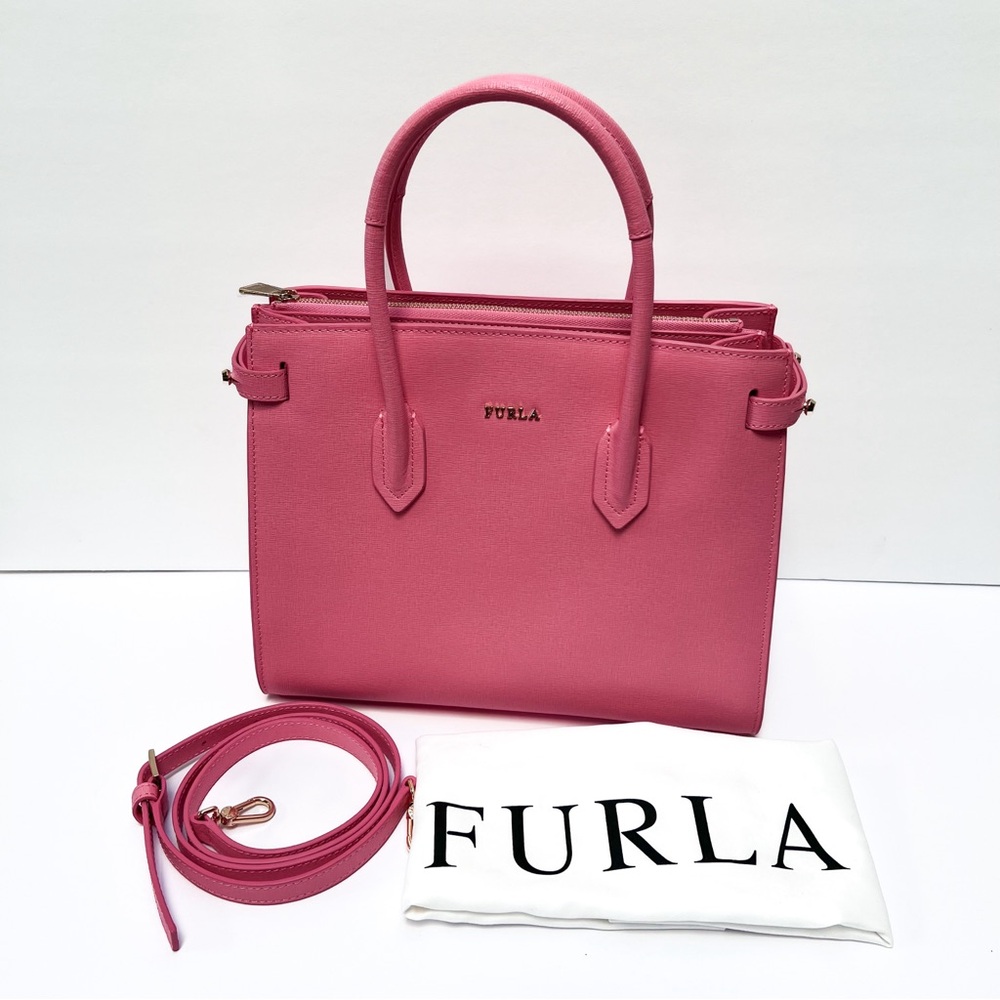 FURLA Handbag Tote Bag with strap pink color